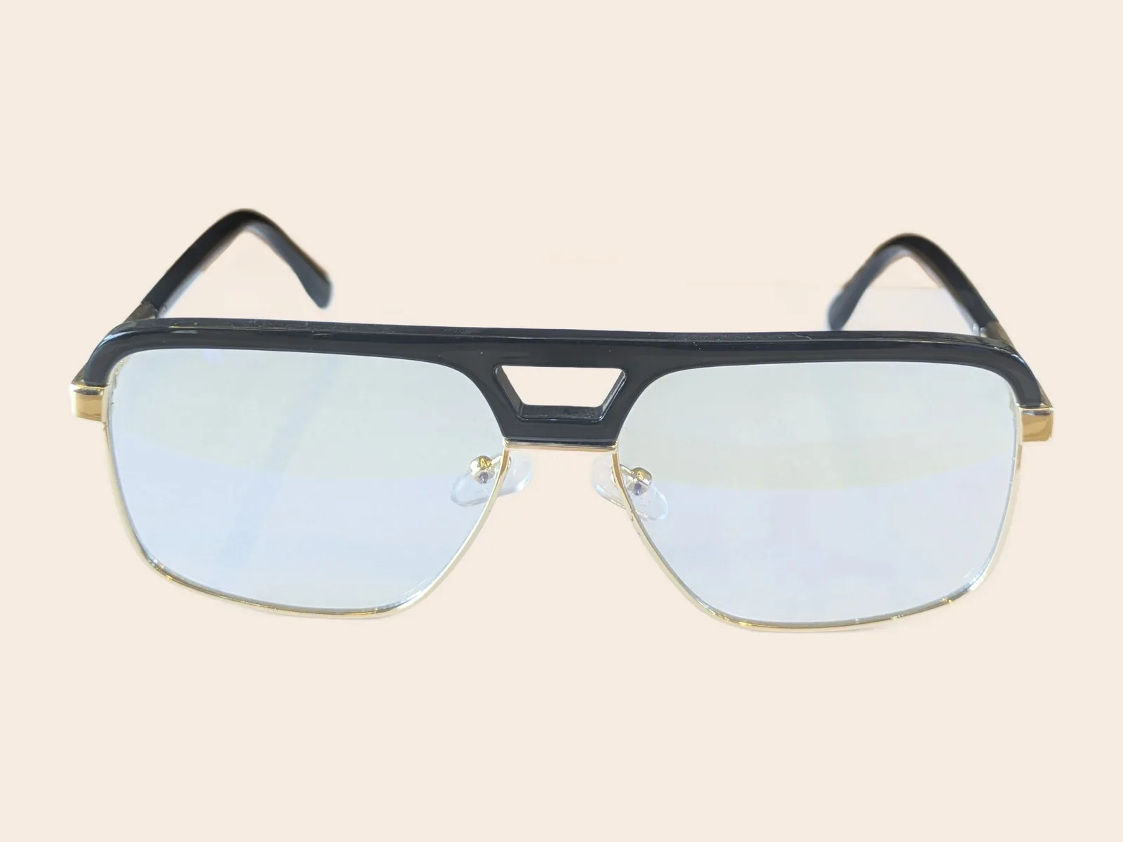 H02 · Double bridge, rectangular, black
